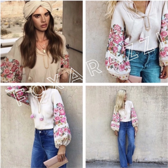 🌸Embroidered Floral Bell Sleeve Boho Tunic - Picture 8 of 8